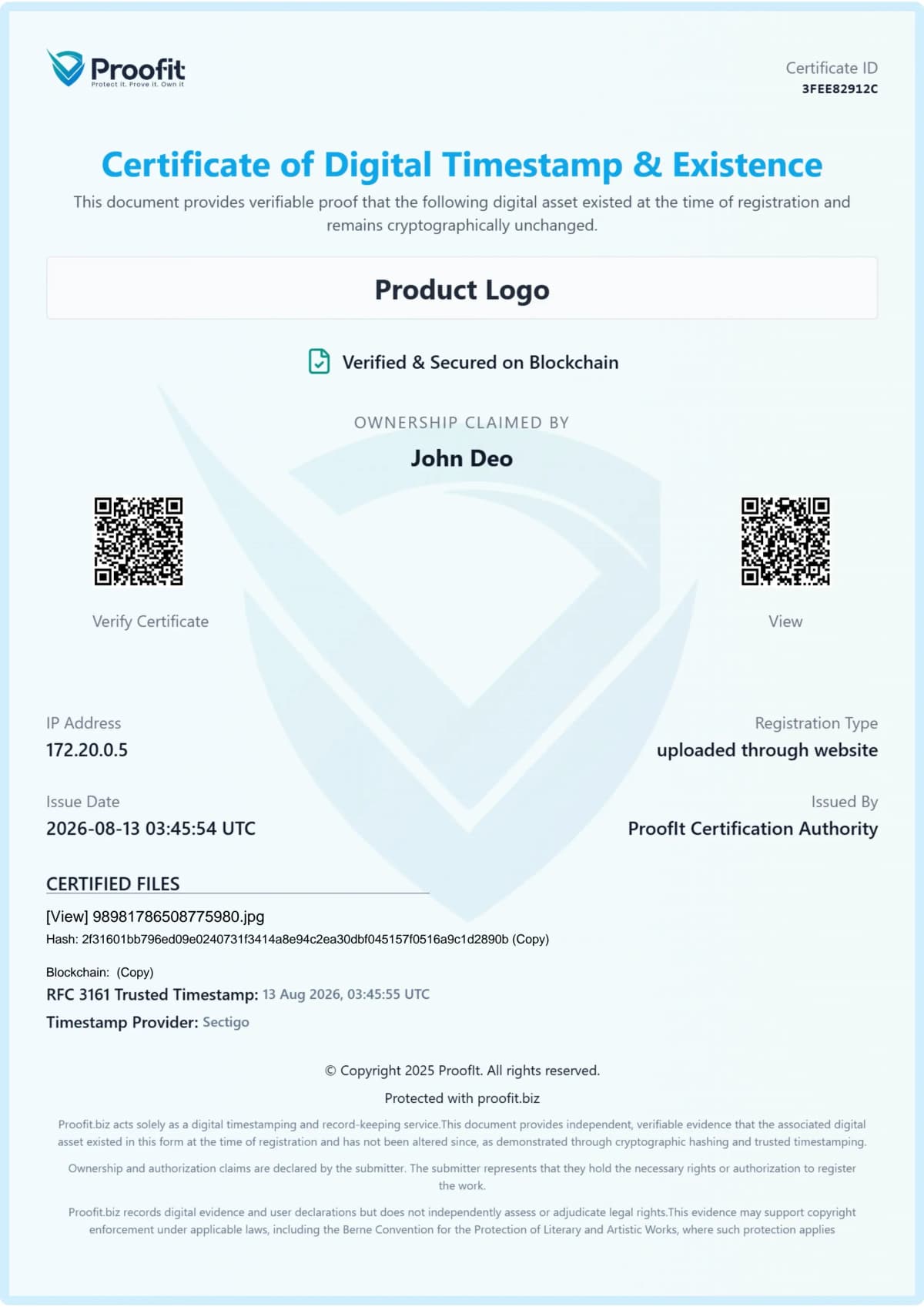 certificate